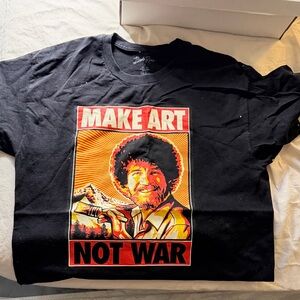 Bob Ross Black T-Shirt with Art Print
